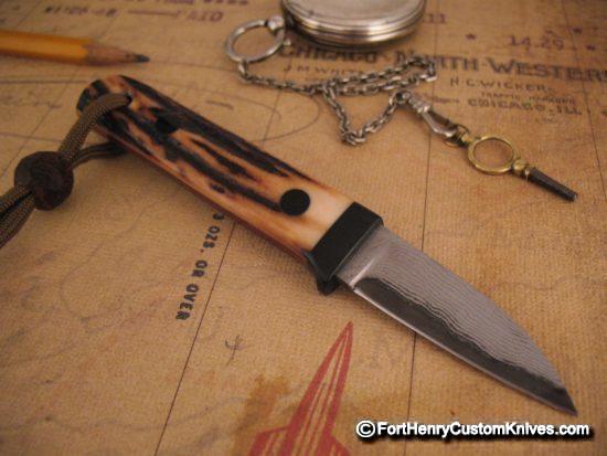 Hiroaki Ohta - Gentleman's Stag Belt Knife - San Mai - Image 5