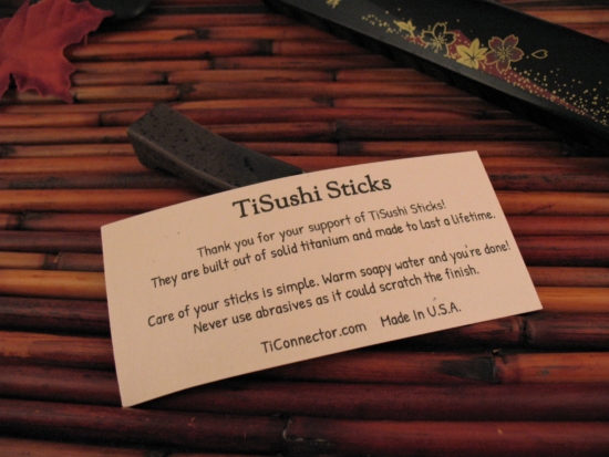 Steve Kelly - Ti Sushi Chopsticks - Titanium - Image 9