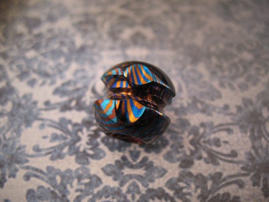 Ti_Gear_Design - Lg Timascus - Robot Head Bead - Image 2