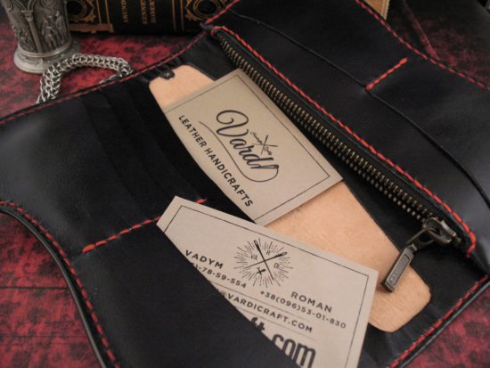 Vardi - Large Custom Leather Wallet w/Chain - Image 3