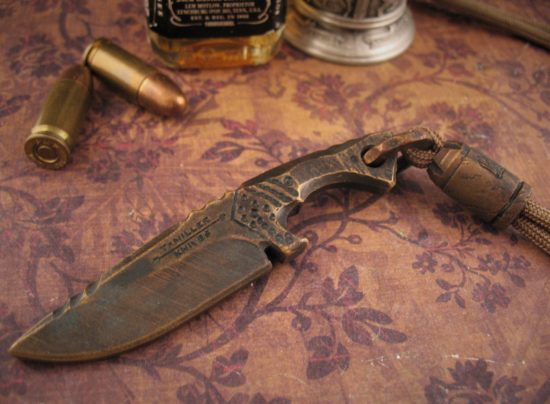 Brass Knife Pendant Right