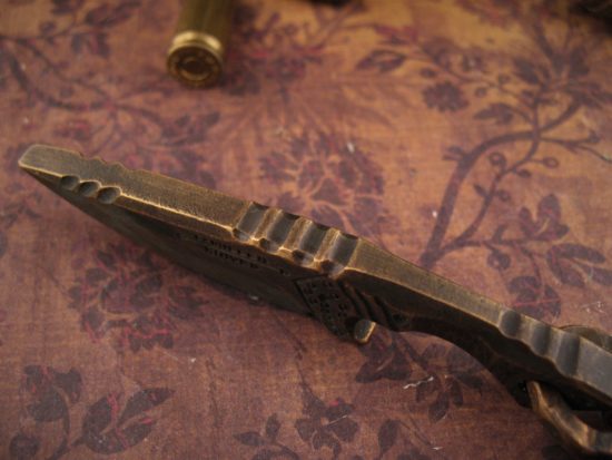 Miller Bros. Blades - Custom Brass Knife Pendant / Bottle Opener - Image 4