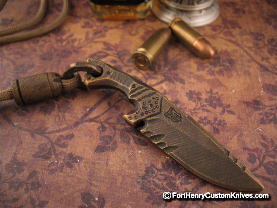 Miller Bros. Blades - Custom Brass Knife Pendant / Bottle Opener