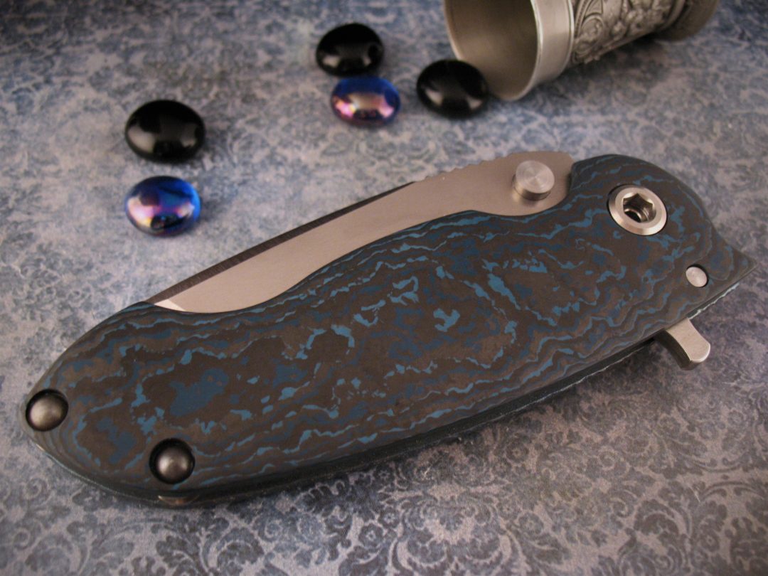 DireWare - V-5 Solo Flipper - Carbon Fiber - Hammered Titanium - Image 2