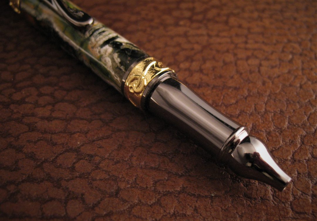 Courtney Turnage - Custom Mammoth Tooth Pen - Free Leather Sheath - Image 3