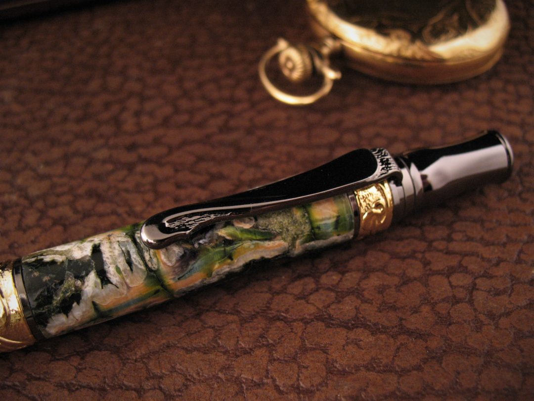 Courtney Turnage - Custom Mammoth Tooth Pen - Free Leather Sheath - Image 4