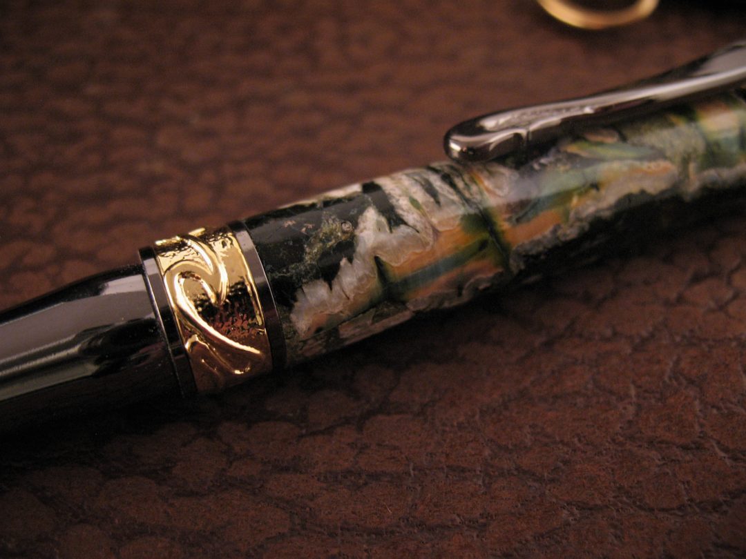 Courtney Turnage - Custom Mammoth Tooth Pen - Free Leather Sheath - Image 5