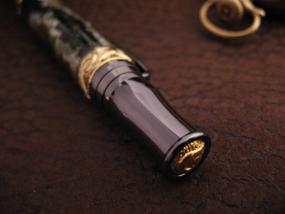 Courtney Turnage - Custom Mammoth Tooth Pen - Free Leather Sheath - Image 6