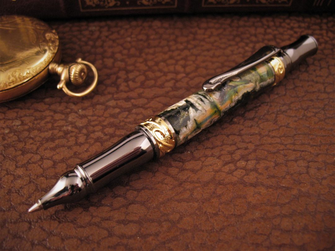 Courtney Turnage - Custom Mammoth Tooth Pen - Free Leather Sheath - Image 2
