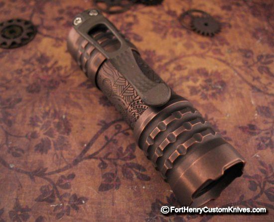 Ti2Design / Mike Bond - Custom Copper Pele Light - Paisley Engraving