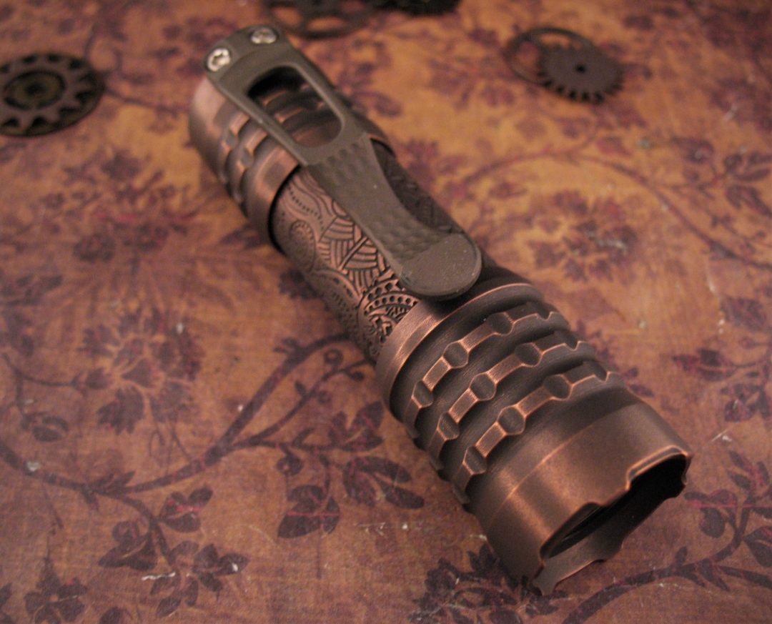 Ti2Design / Mike Bond - Custom Copper Pele Light - Paisley Engraving