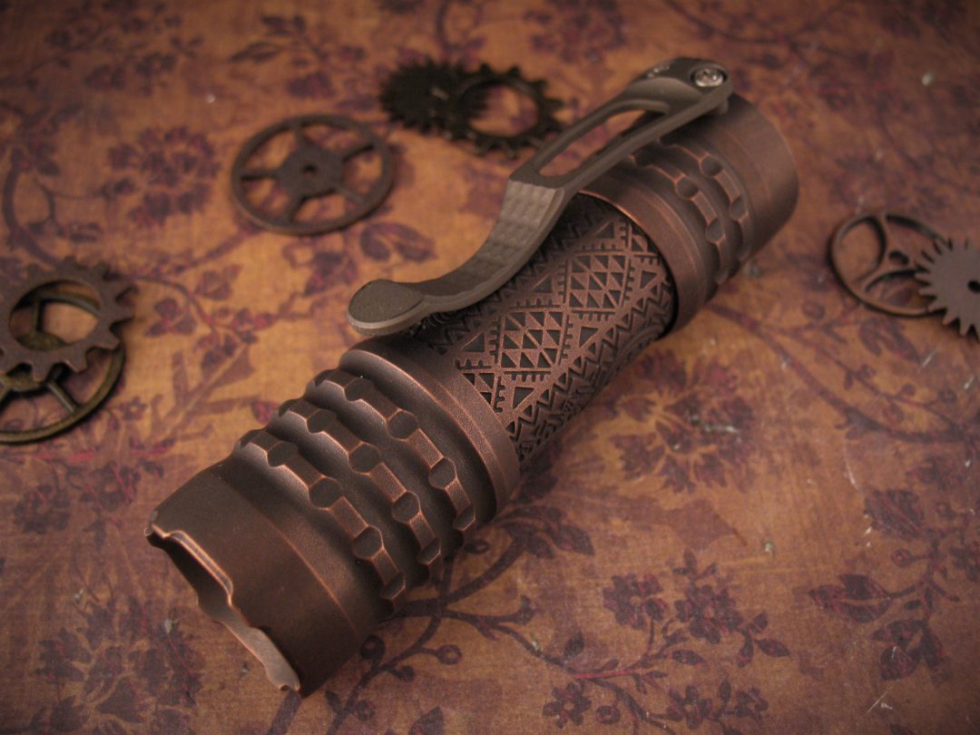 Ti2Design / Mike Bond - Custom Copper Pele Light - Hawaiian Engraving - Image 2