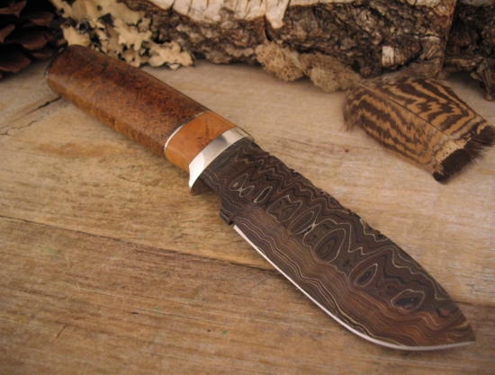 Herb Derr - Drop Point - Fossilized Sea Cow - Hand Forged