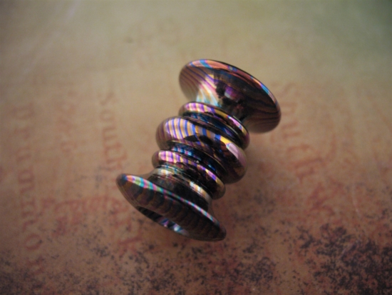 Ti_Gear_Design - Lg Spool Bead - Triple Titanium