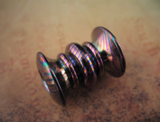 Ti_Gear_Design - Lg Spool Bead - Triple Titanium - Image 5