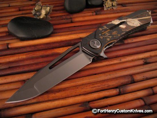 Dew Hara - Mina Engraved Samurai Flipper - Titanium & Copper - 1 of 1