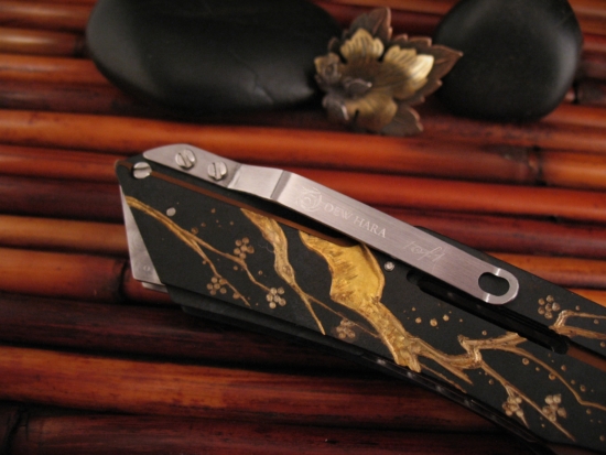 Dew Hara - Mina Engraved Samurai Flipper - Titanium & Copper - 1 of 1 - Image 8