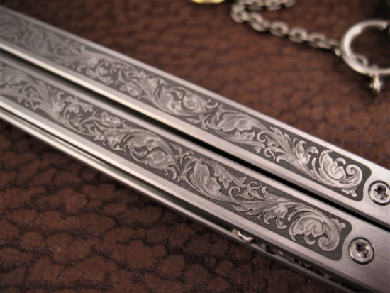 Michael Zieba - Bali - Engraved - Silver Skull Backspacer - Image 3