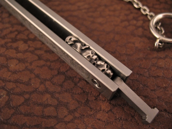 Michael Zieba - Bali - Engraved - Silver Skull Backspacer - Image 4