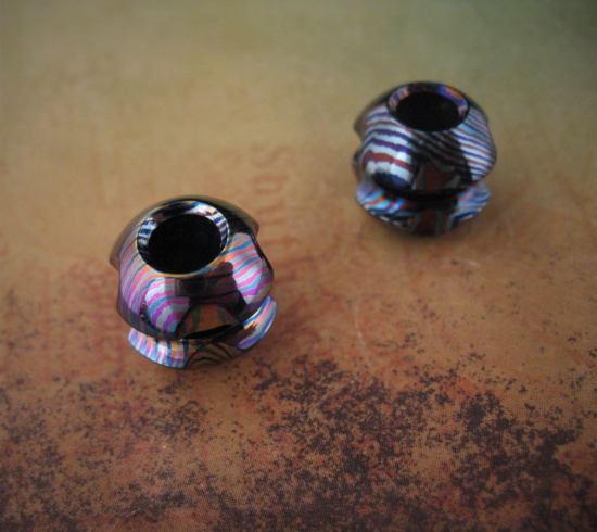 Ti_Gear_Design - Lg Timascus - Robot Head Bead - Choice