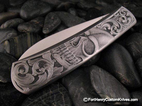 Roland Lannier - Custom Titanium Slip Joint- Migel Grabador Engraved