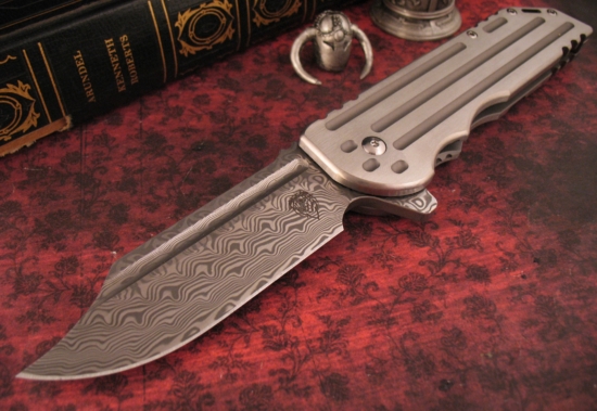 Alpha Hunter - White Knight War Bowie - Damasteel - #2