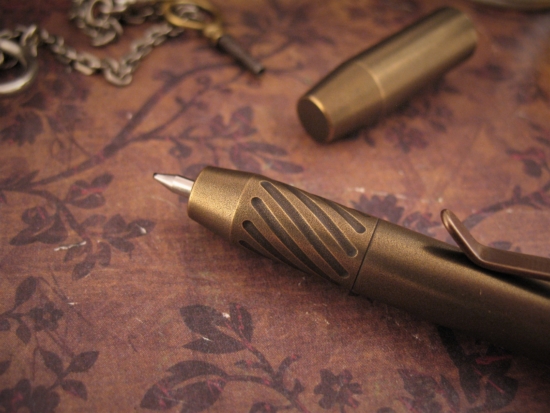 Ti2Design / Mike Bond - Rare Brass Super Shorty TechLiner - Magnetic Cap - Image 2