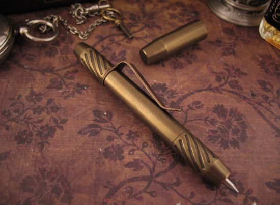 Ti2Design / Mike Bond - Rare Brass Super Shorty TechLiner - Magnetic Cap - Image 3