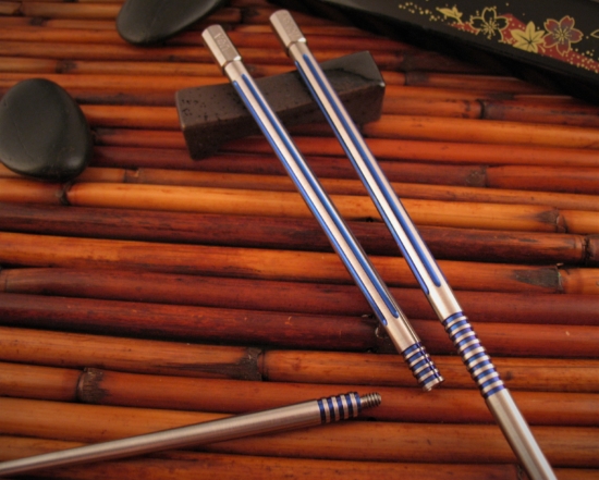 Steve Kelly - Ti Sushi Chopsticks - Two Piece - Custom Anodized Titanium - Image 5