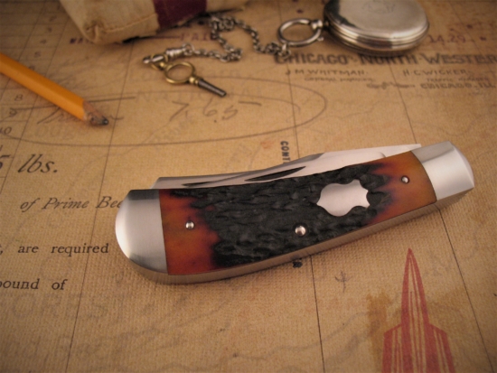 Jim Dunlap - Custom Saddlehorn Trapper - Amber Stag - Image 2