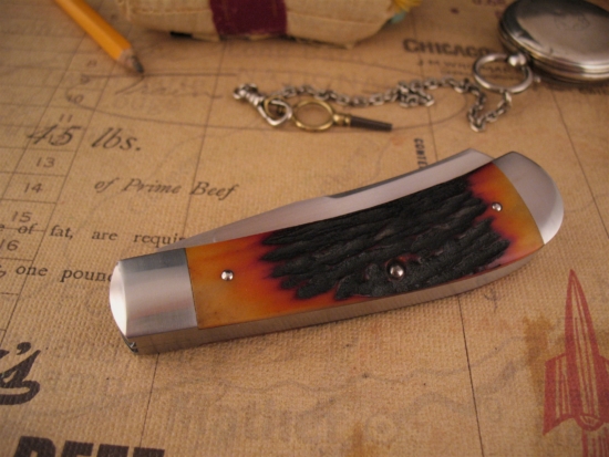 Jim Dunlap - Custom Saddlehorn Trapper - Amber Stag - Image 6