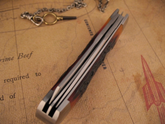 Jim Dunlap - Custom Saddlehorn Trapper - Amber Stag - Image 7