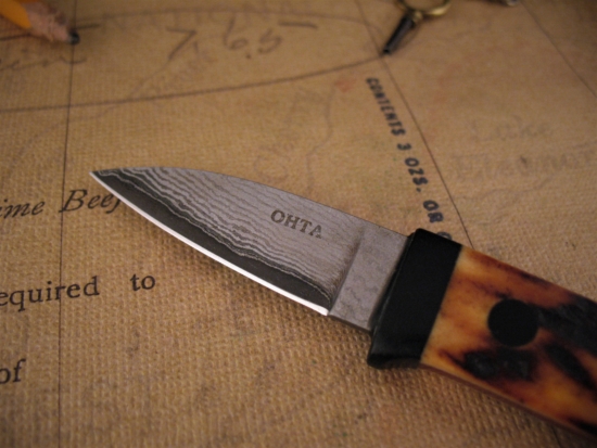 Hiroaki Ohta - Gentleman's Stag Belt Knife - San Mai - Image 2