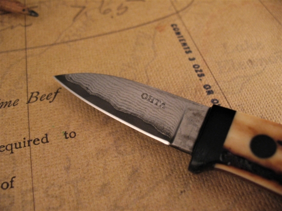 Hiroaki Ohta - Gentleman's Stag Belt Knife - San Mai - Image 4