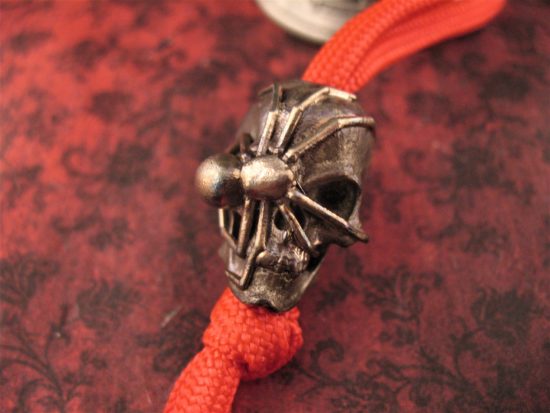 Michael Zieba - Limited Edition - Spider Skull Bead - Size/Metal Choices - Image 6