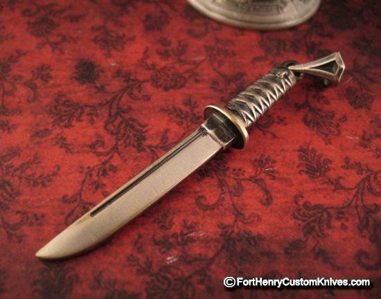 Steel Flame - Vintage Sterling Silver Katana - Custom Bale
