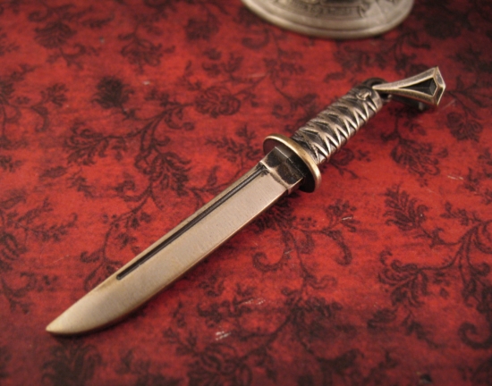 Steel Flame - Vintage Sterling Silver Katana - Custom Bale