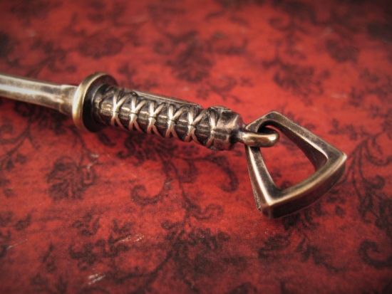 Steel Flame - Vintage Sterling Silver Katana - Custom Bale - Image 3