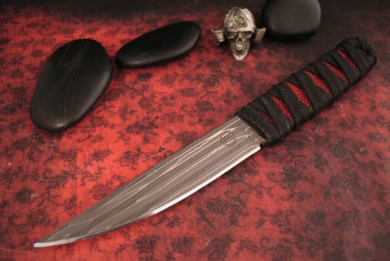 K.C. Gray - Custom Kwai Ken - Damasteel - Two Sheaths