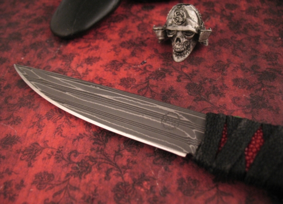 K.C. Gray - Custom Kwai Ken - Damasteel - Two Sheaths - Image 2