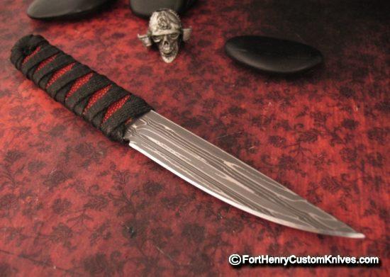 K.C. Gray - Custom Kwai Ken - Damasteel - Two Sheaths - Image 5