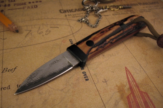 Hiroaki Ohta - Gentleman's Stag Belt Knife - San Mai