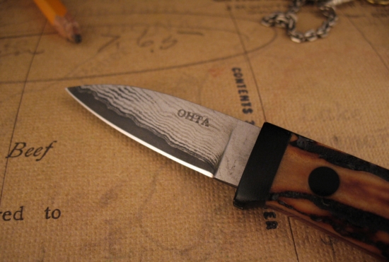 Hiroaki Ohta - Gentleman's Stag Belt Knife - San Mai - Image 4