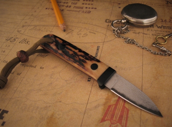 Hiroaki Ohta - Gentleman's Stag Belt Knife - San Mai - Image 5