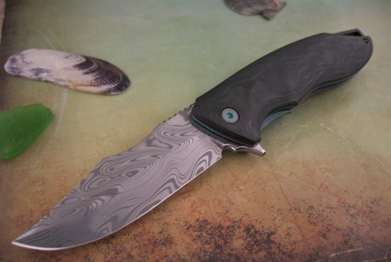 Michael Zieba - S7 - Marble Carbon Fiber - Damasteel Choice - Image 3