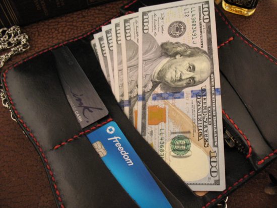 Vardi - Large Custom Leather Wallet - Hidden Knife - w/Chain - Image 5