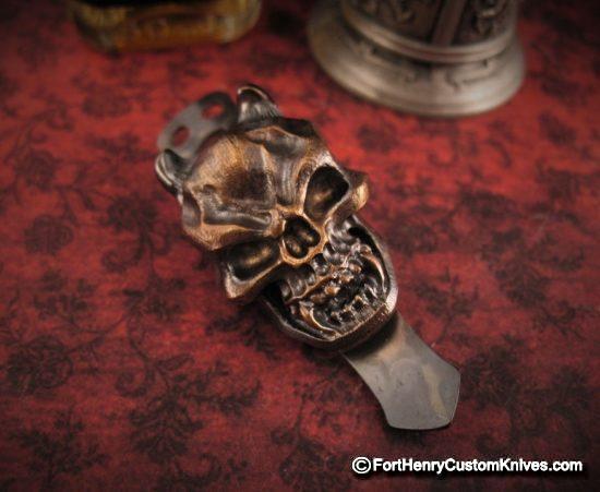 Steel Flame - XL Hard Hanya Flashlight Clip - Royal Bronze