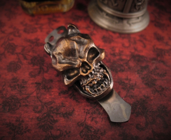 Steel Flame - XL Hard Hanya Flashlight Clip - Royal Bronze