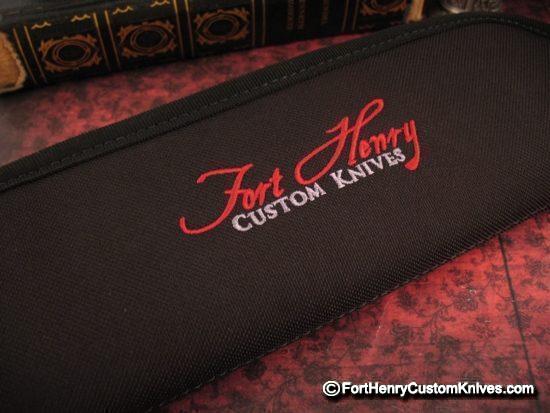 Fort Henry Custom Knives - Custom Embroidered Zipper Storage Case  - Various Sizes - Med - 10"