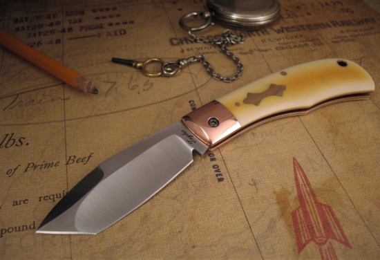 Chris Taylor - Nessmuk Tanto - Westinghouse Handle - Copper Shield